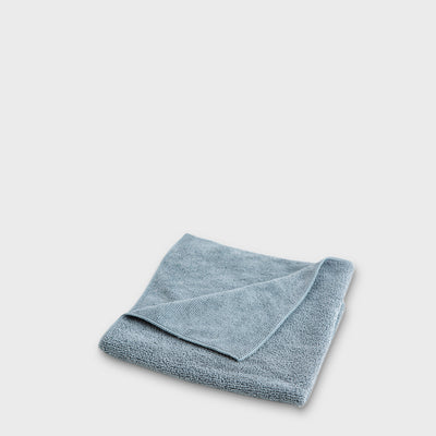 grey microfibre work cloth to scale grey background